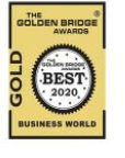 The golden bridge awards best 2020 business world logo